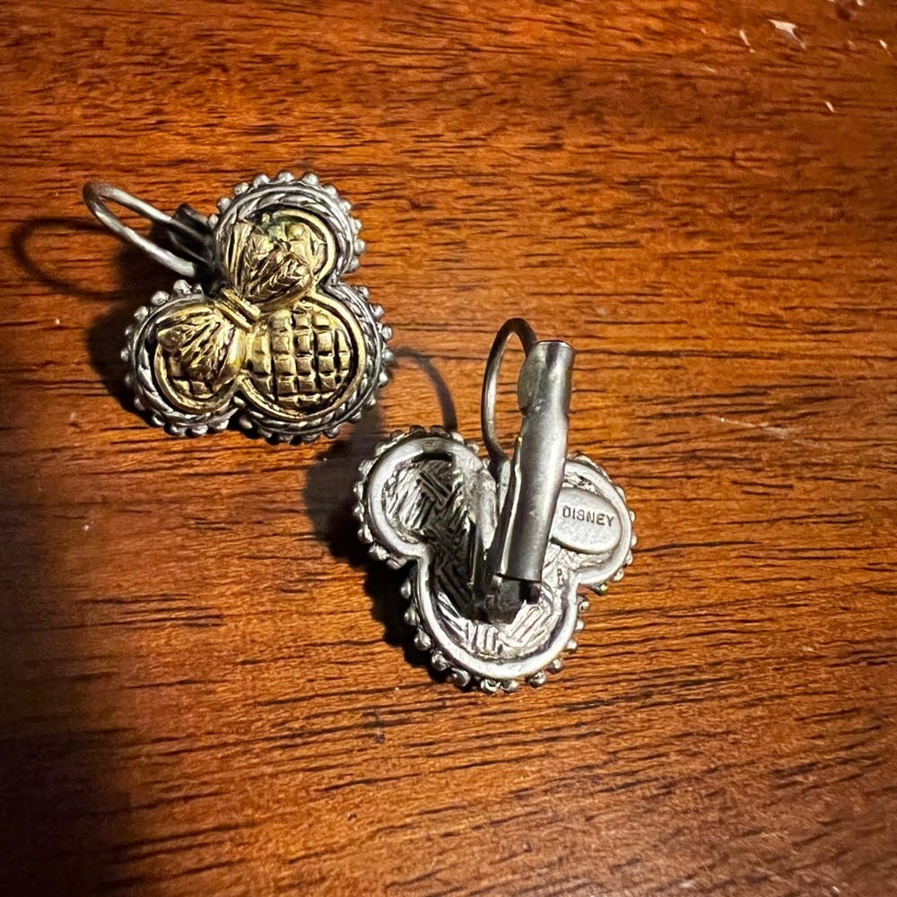 Disney Minnie Mouse Gold and Silver Earrings - Picture 2 of 3